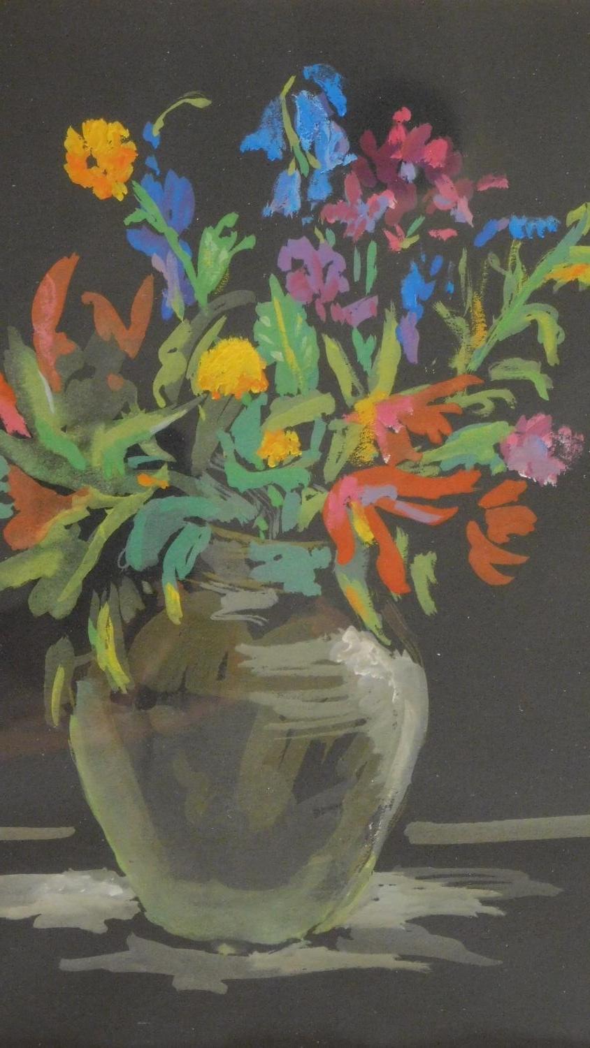 A large watercolour, orchid, a still life of flowers and a print, Encore ll signed Rod Scott to - Image 3 of 5