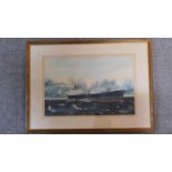 A 20th century oil on board of the 'Amoria' ship, indistinctly signed and dated 1969, 35 x 53cm