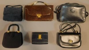 A miscellaneous collection of handbags.