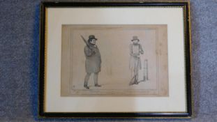 An early 19th century lithograph, 'Beggary and independence', 'a second Daniel come to judgement',