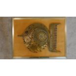 A vintage 1970's relief plaque depicting a marine fish. 64X48cm