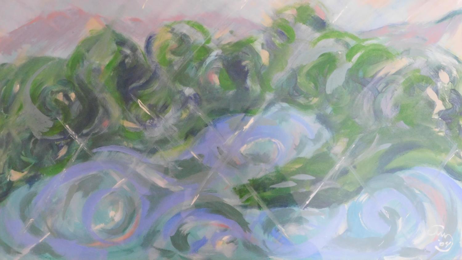 Mary Nadon-Nichols B.A, M.A, contemporary artist, 'Skylight', acrylic on canvas, signed and dated ' - Image 2 of 4