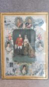 A large Victorian print celebrating the silver wedding anniversary of the prince and princess of