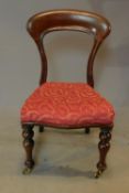 A Victorian mahogany dining chair. H.87cm