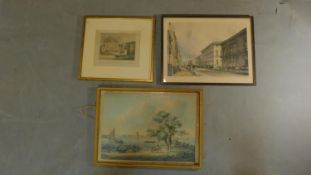 Three various framed and glazed prints. H.40 W.52 (largest)