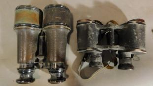 Two pairs of vintage binoculars. H.17 W.13cm