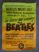 A reproduction Beatles poster, 74 x 51cm