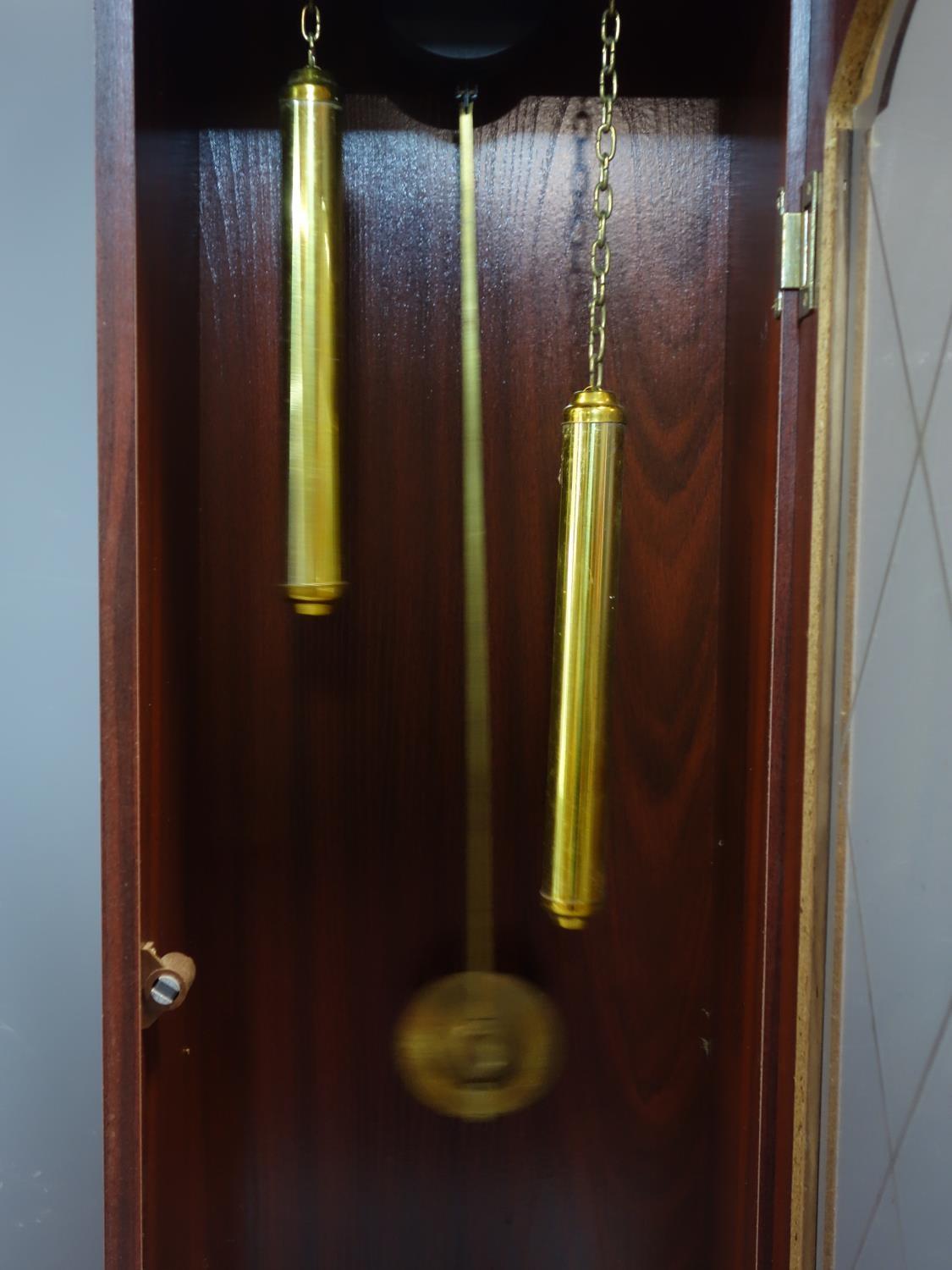 A reproduction battery powered grandfather clock, the dial marked English Elegance, H.187cm - Image 3 of 4