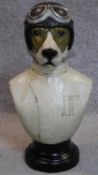 A bust of the flying canine pilot. H.50cm