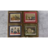 A set of four framed and glazed prints of decorative Chinese and classical form ceramics. 38x43cm