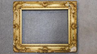 A 19th century vacant gilt wood frame, with artist name W. Collins R.A, 67 x 83cm - outer, 47 x 63cm