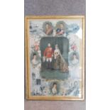 A large Victorian print celebrating the silver wedding anniversary of the prince and princess of