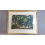 A 19th century framed and glazed watercolour, children by a stream signed Henry Jutsum, indistinctly