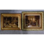 Two 19th century framed and glazed crystoleums. 48x56cm