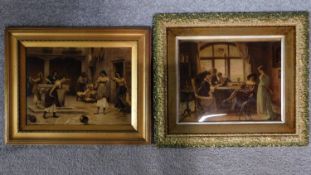 Two 19th century framed and glazed crystoleums. 48x56cm