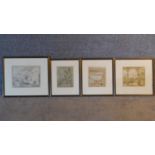 Four framed and glazed prints of old master drawings