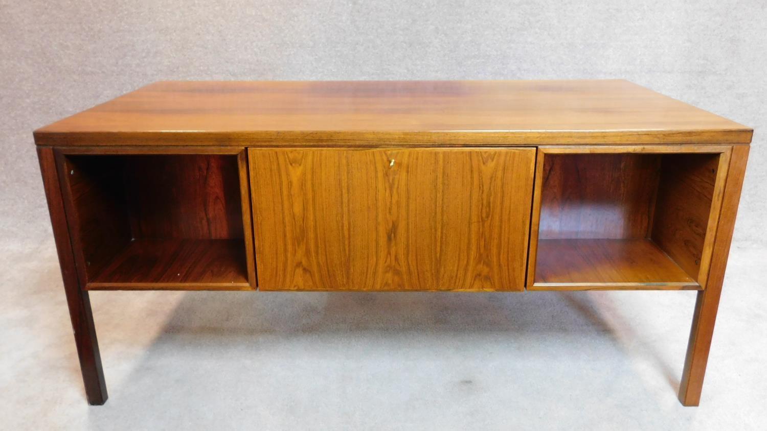 A 1960's rosewood desk, Model 77 by Omann Jun Mobelfabrik, designed by Gunni Omann, fitted - Image 6 of 9