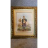 A 19th century coloured lithograph of Robert Burns, published by John Mc Gready, 49 x 38cm