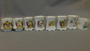 A collection of various Victorian and later commemorative tankards (8)