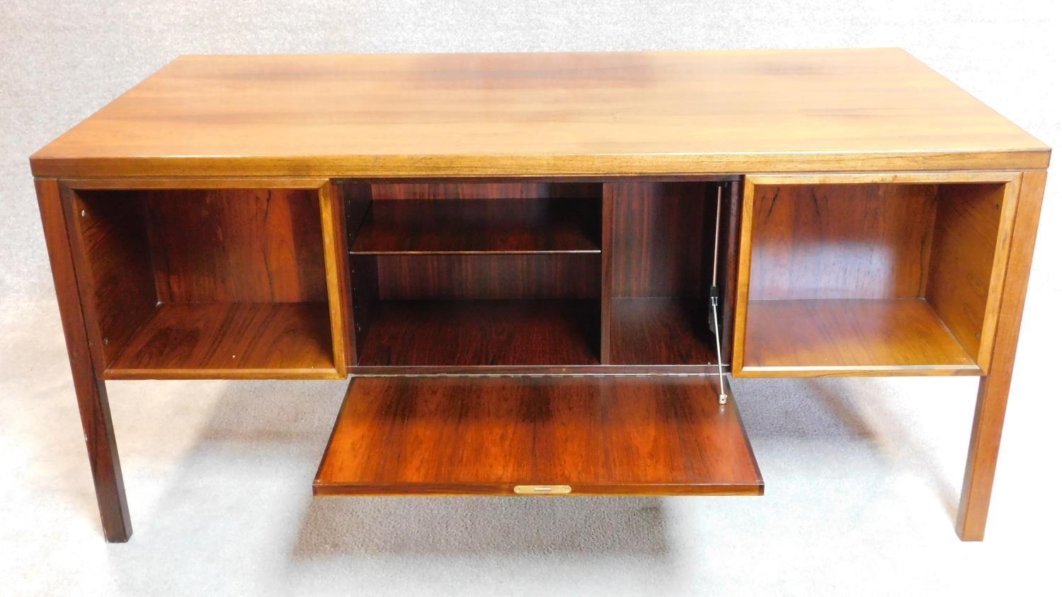 A 1960's rosewood desk, Model 77 by Omann Jun Mobelfabrik, designed by Gunni Omann, fitted - Image 7 of 9