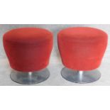 A pair of Orangebox mushroom stools. H.48cm