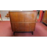 A vintage teak E. Gomme G-Plan fitted bureau cabinet. 185x97x47cm