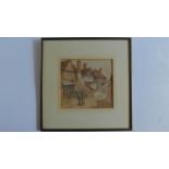 A framed and glazed watercolour, signed H J Starling. 45x46cm