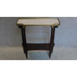 An empire style marble topped console table. 79x69cm