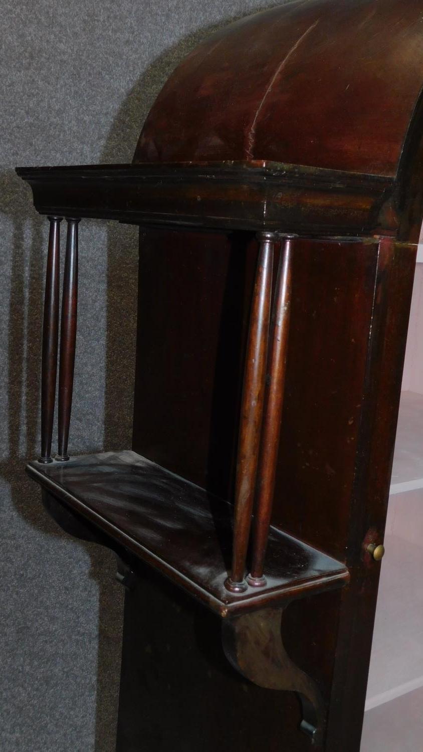 A late 19th century mahogany domed top Art Nouveau style display cabinet on cabriole supports. - Image 5 of 10