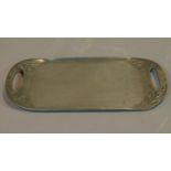 A Tudric for Liberty's Archibald Knox design twin handled pewter tray. 47x26cm