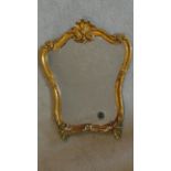 A Georgian style carved giltwood mirror. 57x43cm