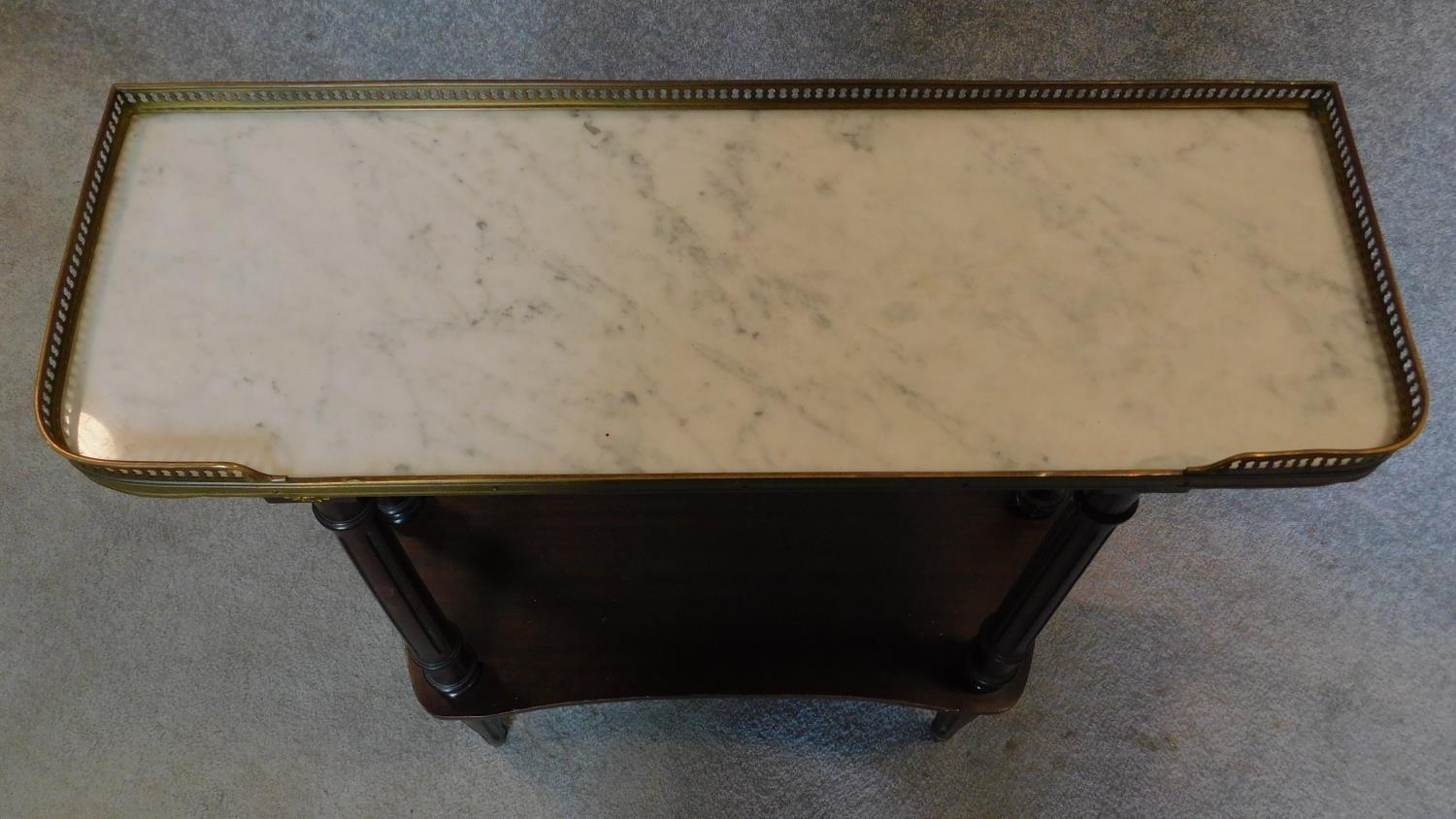 An empire style marble topped console table. 79x69cm - Image 4 of 4