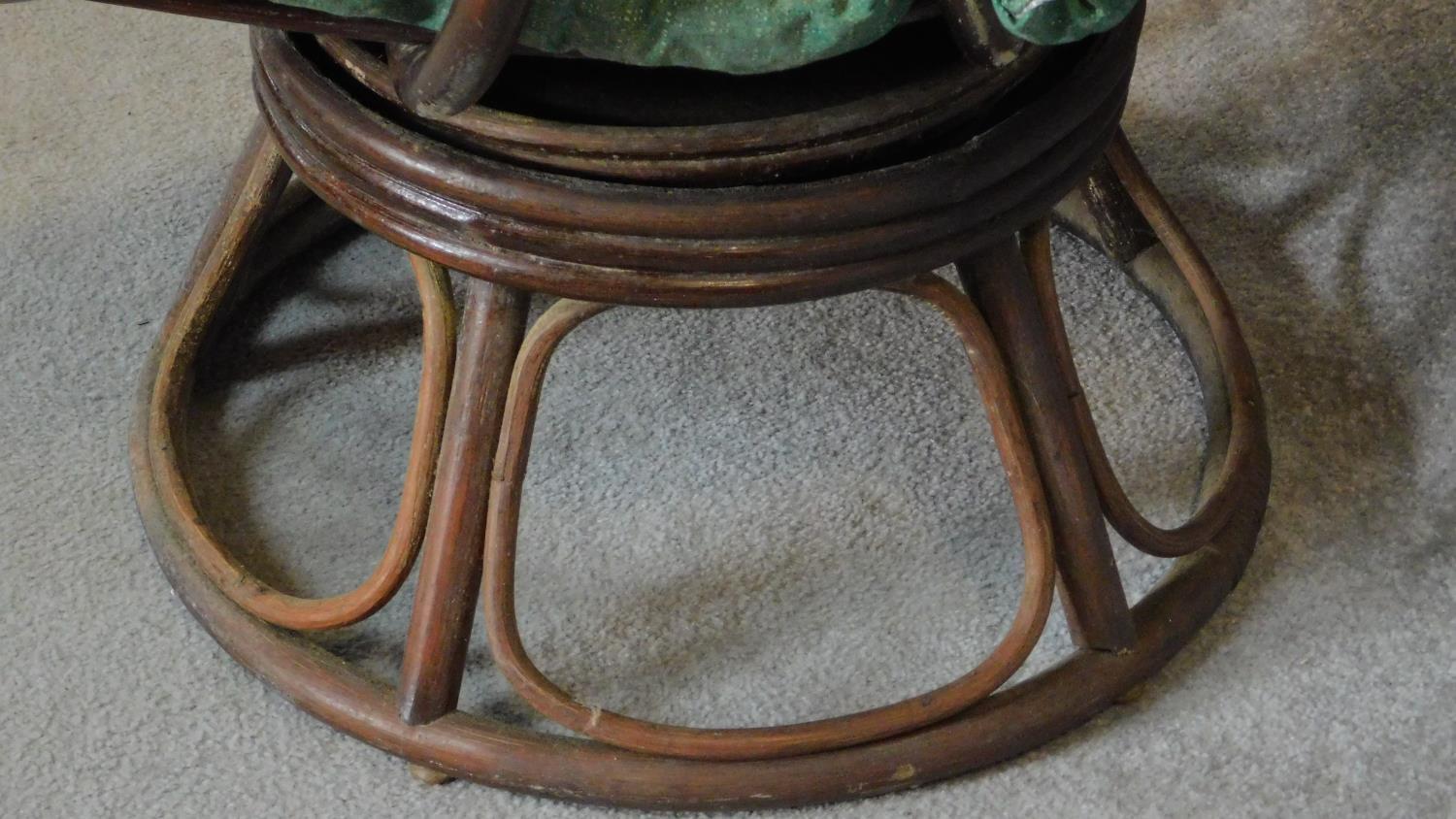A vintage cane conservatory tub chair. H.102cm - Image 4 of 6