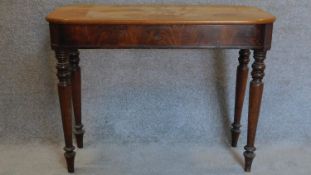 A 19th century mahogany side table with associated top. 70x94x46cm