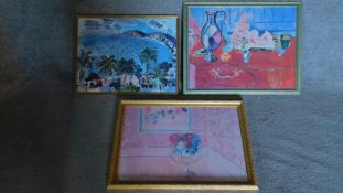 Three framed and glazed Raoul Dufy prints. 57x74cm