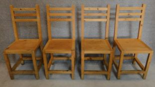 A set of four kitchen chairs by Trunk handmade furniture. H.95cm