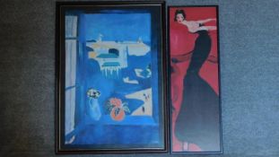 Two large framed and glazed prints, Henri Matisse. 96x70cm (largest)