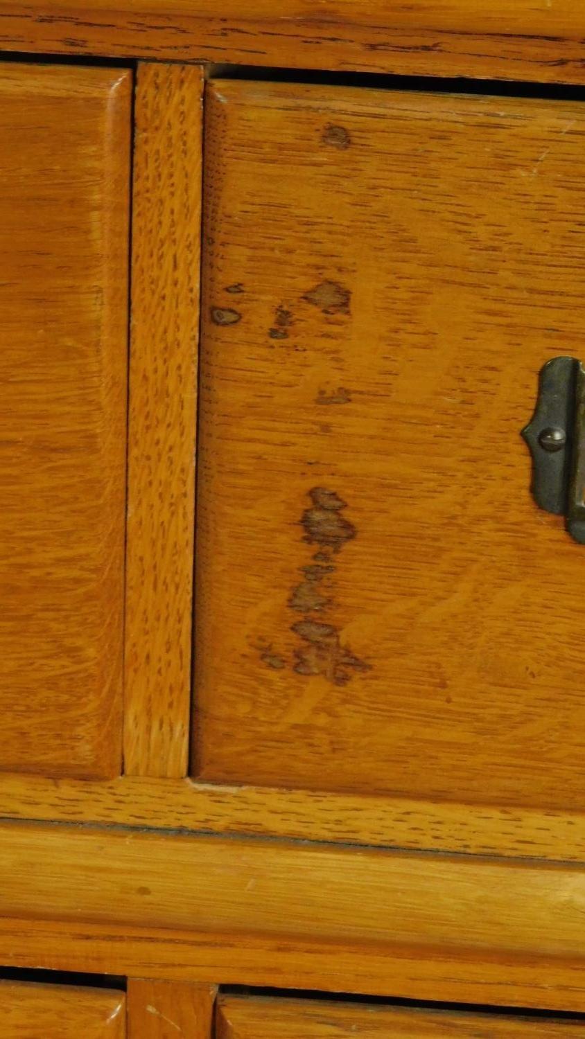 An American oak seven section (including plinth base and top) filing cabinet by Kenrick and - Image 7 of 10