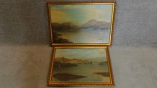 Two gilt framed oils on board