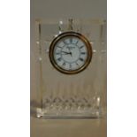 A Waterford crystal mantel clock. 11x8cm