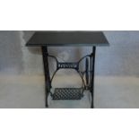 A cast iron sewing table base. H.70cm