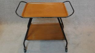 A 1970's vintage two tier trolley with removable trays. 60x69x40cm