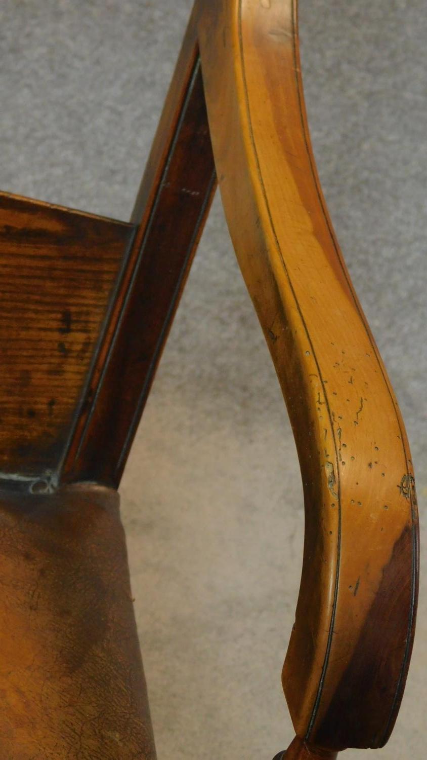 A 19th century country elm and yew armchair. H.124cm - Image 5 of 7