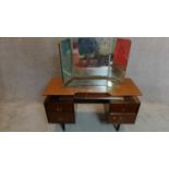 A vintage teak E. Gomme G-Plan dressing table. 135x125x47cm