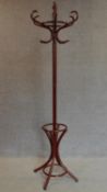 A bentwood style hatstand. H.186cm