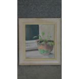 A Framed oil on canvas, still life, signed. 49.5x44.5cm