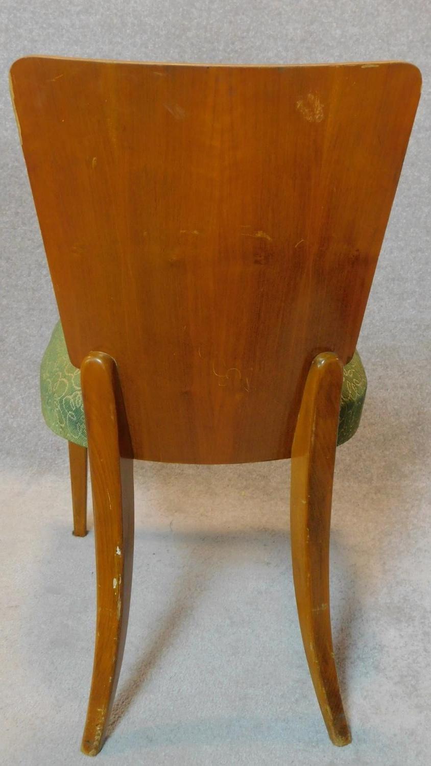 A set of four Art Deco burr walnut dining chairs. H.82cm - Image 5 of 6