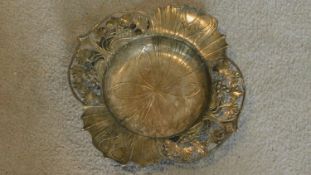 A 19th century Art Nouveau inspired silver plated bowl. W.26cm