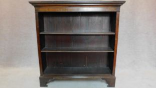 A 19th century mahogany open bookcase. H.118 W.117 D.34cm