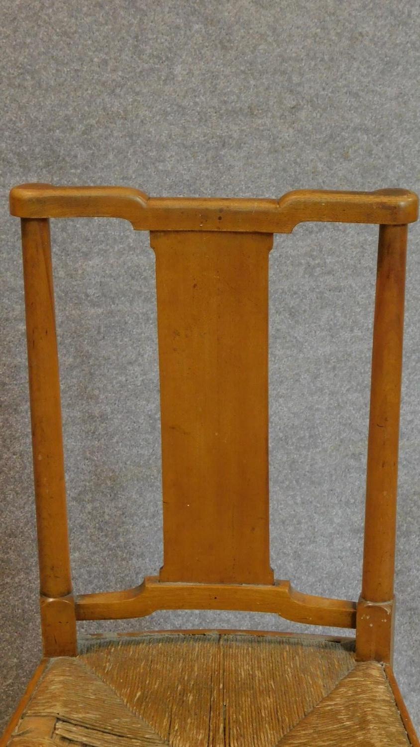 A pair of late 19th century oak side chairs. H.94cm - Image 5 of 5